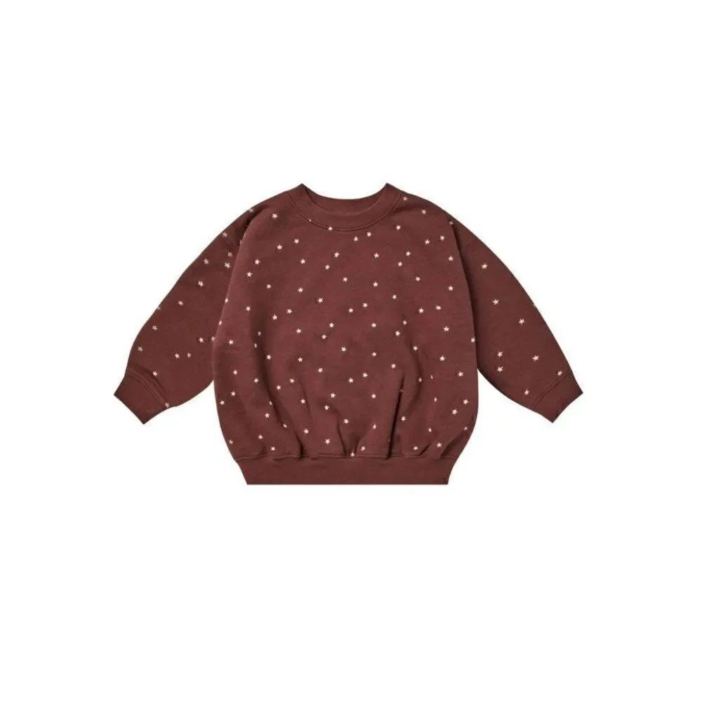 NWT! Rylee + Cru Relaxed Sweatshirt In Stars. Size 12-18M
